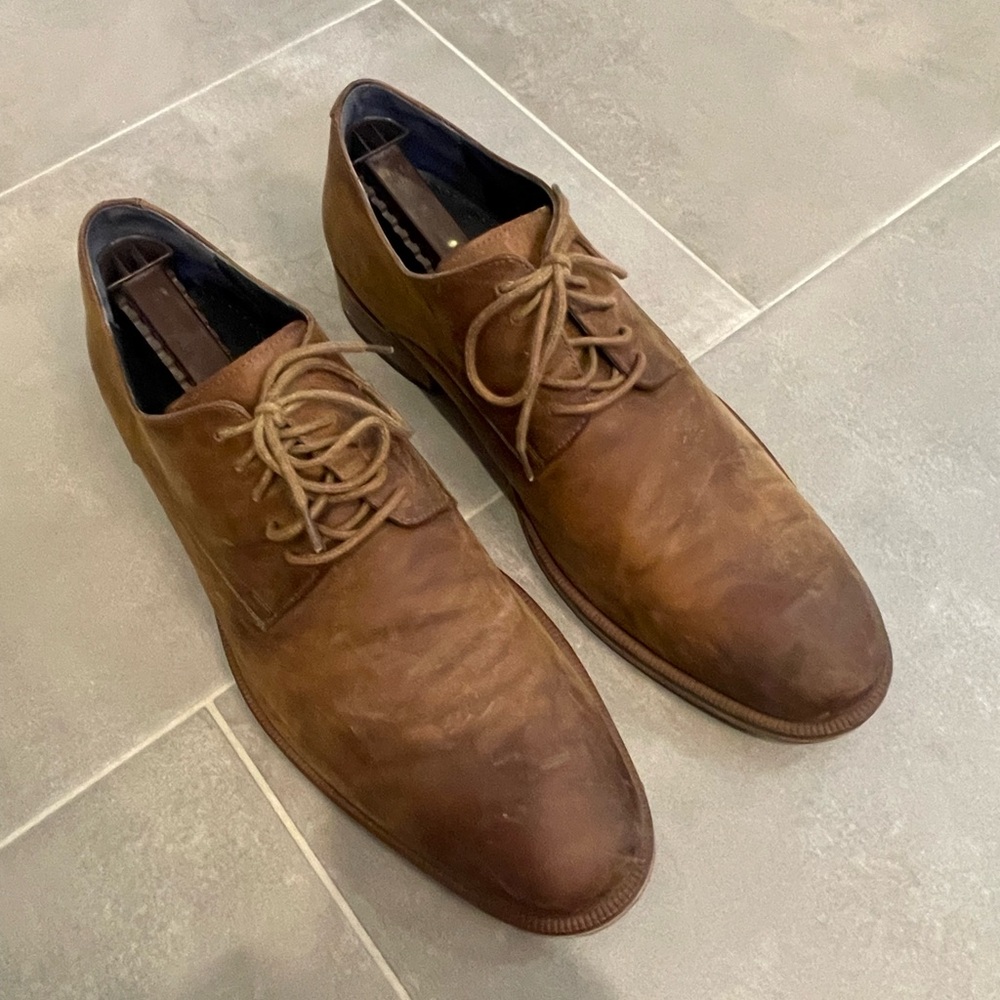 Cole Haan brown suede dress shoes size 10.5